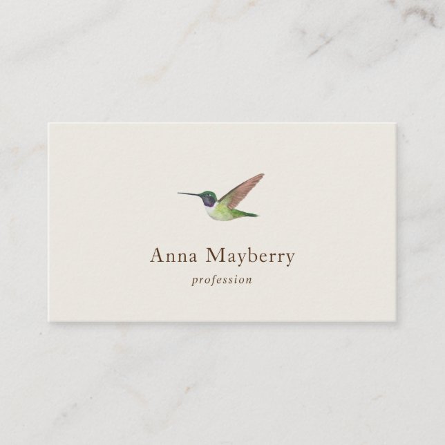 Anna's Hummingbird Business Card (Front)