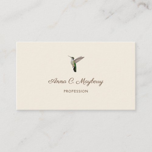 Anna's Hummingbird Business Card