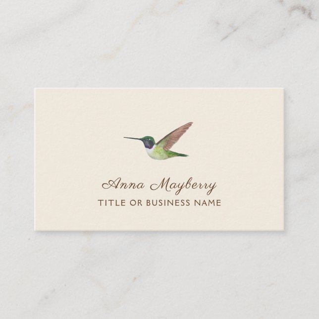 Anna's Hummingbird Business Card (Front)