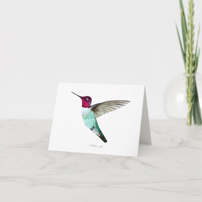Anna's Hummingbird Card (Front)