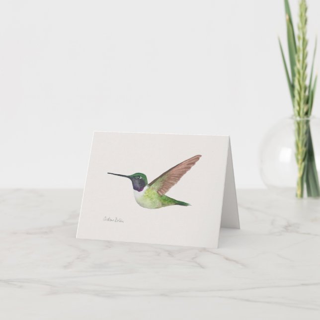Anna's Hummingbird Greeting Card (Front)