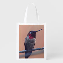 Anna's Hummingbird grocery tote bag