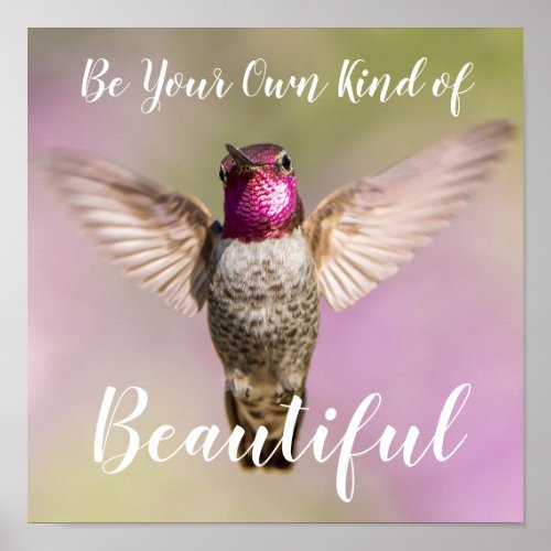 Annas Hummingbird Inspirational Beauty Poster