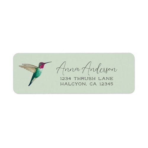 Annas Hummingbird Label