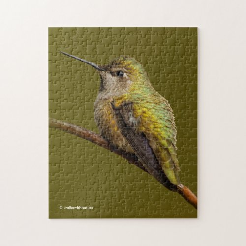 Annas Hummingbird on the Scarlet Trumpetvine Jigsaw Puzzle