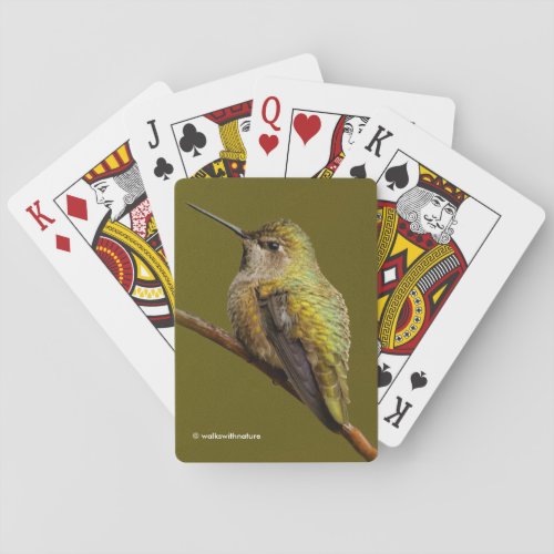 Annas Hummingbird on the Scarlet Trumpetvine Poker Cards