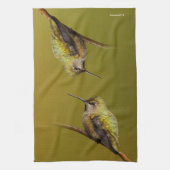 Anna's Hummingbird on the Scarlet Trumpetvine Towel (Vertical)