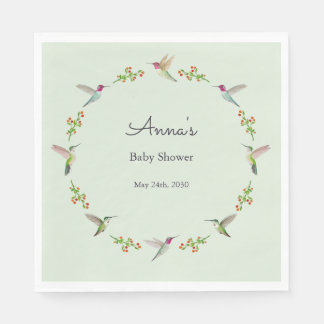 Anna's Hummingbirds baby Shower Napkins