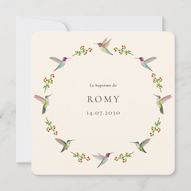 Anna's Hummingbirds Baptism (Front)