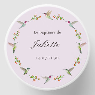 Anna's Hummingbirds Baptism Mini Candle Favors