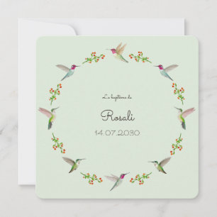 Anna's Hummingbirds Baptism with Baby Photo