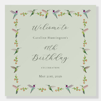 Anna's Hummingbirds Birthday Foam Board