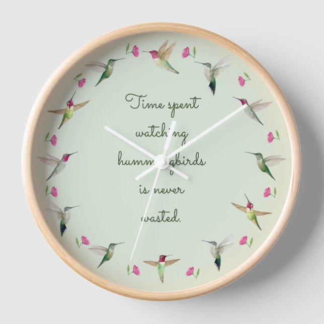Anna's Hummingbirds Clock (Front)