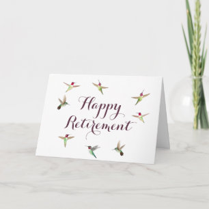 Anna's Hummingbirds Happy Retirement Card