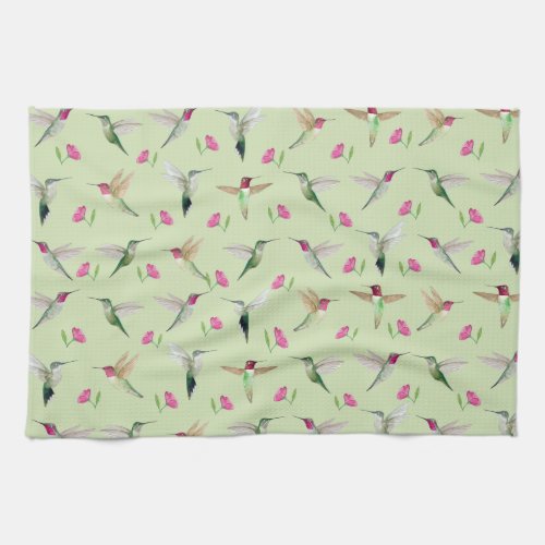 Annas hummingbirds kitchen towel