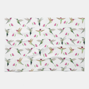Anna's hummingbirds kitchen towel