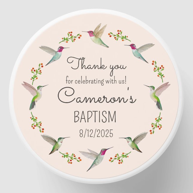 Anna's Hummingbirds Mini Candle Favors (Front)