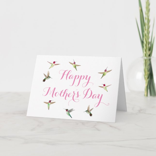 Anna's Hummingbirds Mother's Day Card (Front)