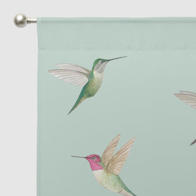 Anna's Hummingbirds Sheer Curtains (Pocket)