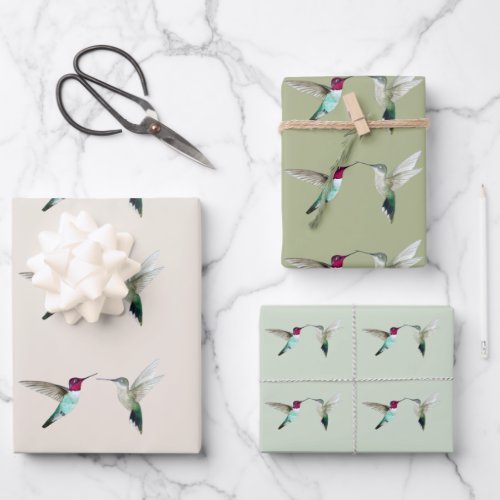 Annas Hummingbirds Wrapping Paper Sheets