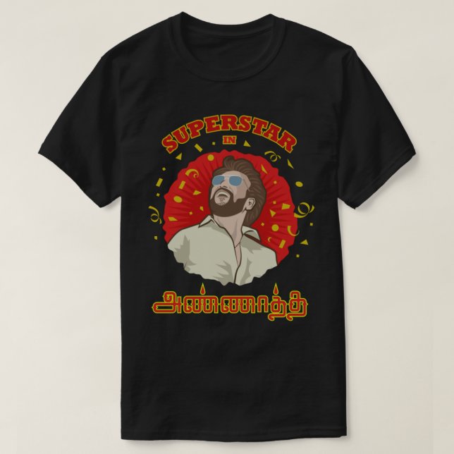 Annatha tamil movie superstar rajinikanth    T-Shirt (Design Front)