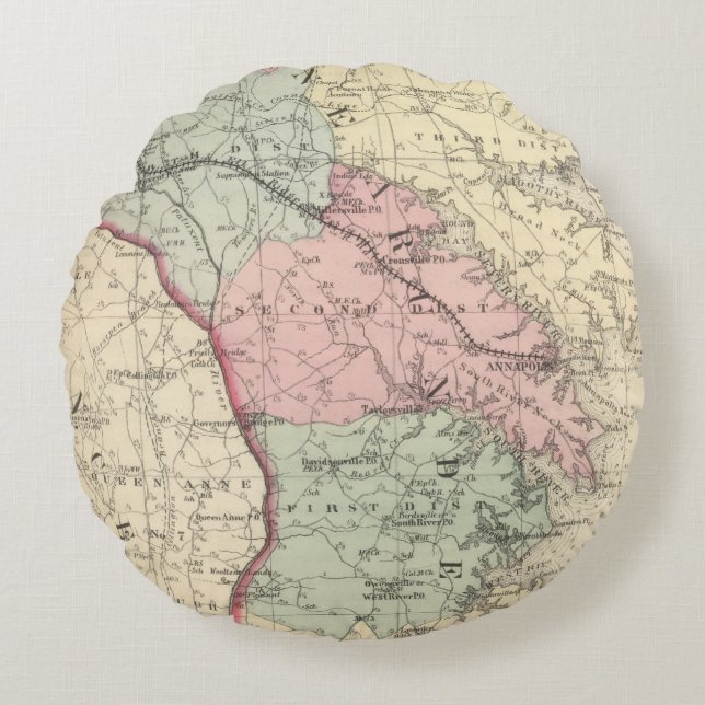 Anne Arundel Round Pillow (Front)