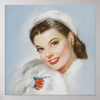 Anne Baxter Cosmopolitan Magazine Cover Portrait  Poster