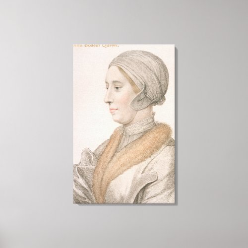 Anne Boleyn 1507_36 engraved by Francesco Bartol Canvas Print