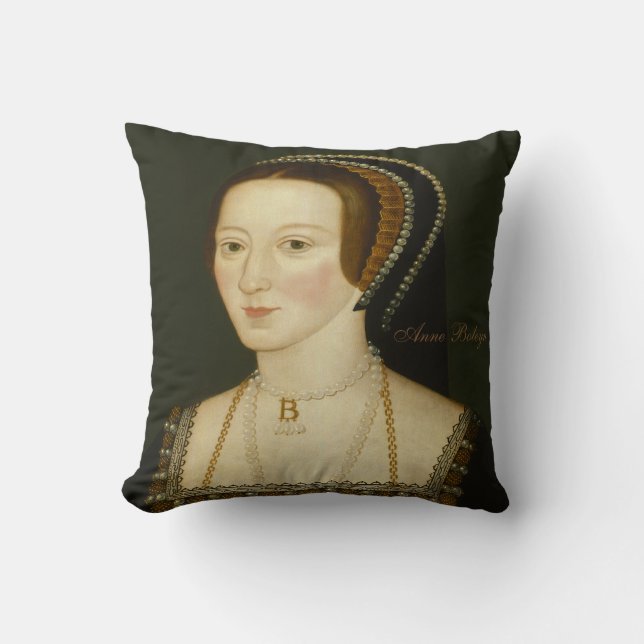 Anne Boleyn 2nd Wife of Henry VIII Throw Pillow (Front)