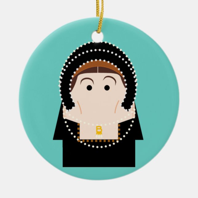 Anne Boleyn Ceramic Ornament (Front)