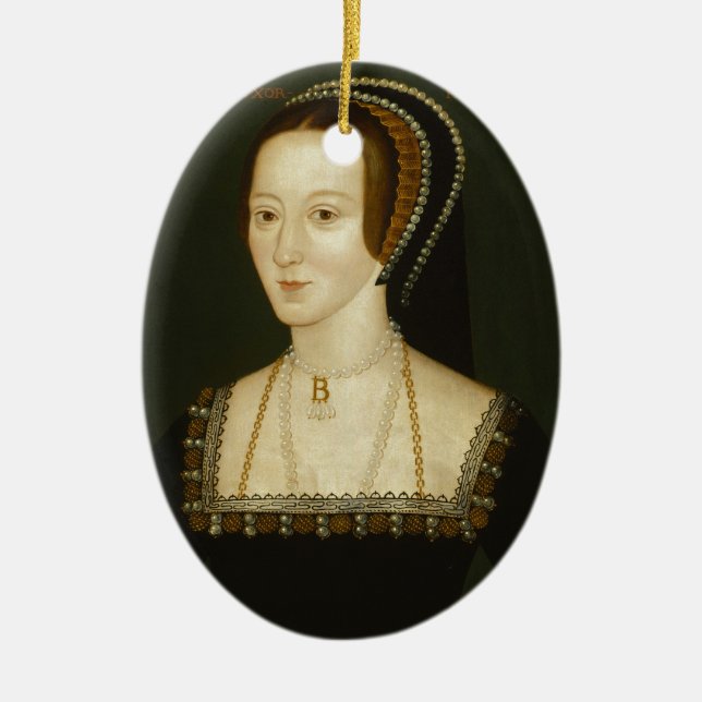 Anne Boleyn Ceramic Ornament (Front)