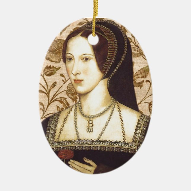 Anne Boleyn Ceramic Ornament (Front)