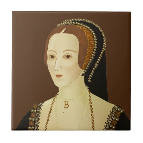 Anne Boleyn _ historical illustration Ceramic Tile
