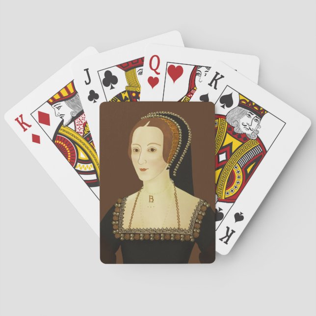 Anne Boleyn - historical illustration Poker Cards (Back)
