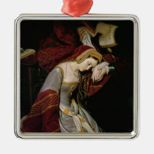 Anne Boleyn  in the Tower, detail, 1835 Metal Ornament