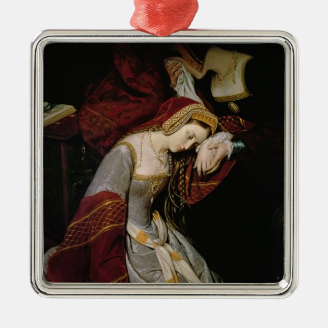 Anne Boleyn  in the Tower, detail, 1835 Metal Ornament (Front)