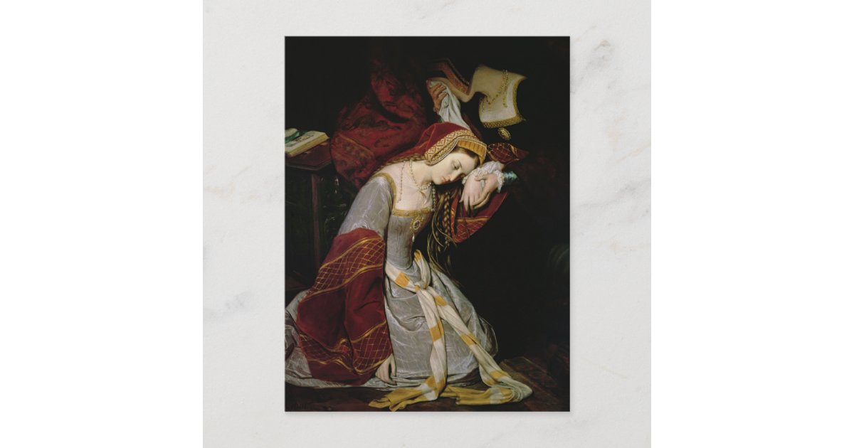 Anne Boleyn in the Tower, detail, 1835 Postcard | Zazzle