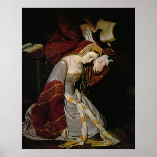 Anne Boleyn in the Tower, detail, 1835 Poster