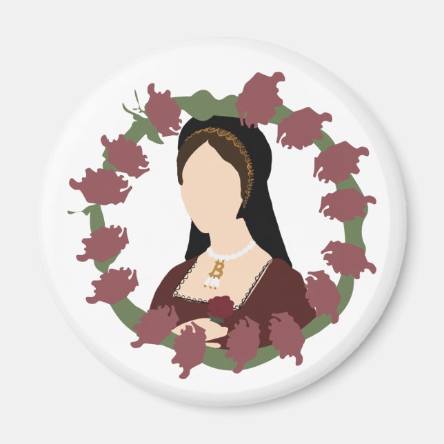 Anne Boleyn Round Magnet (Front)