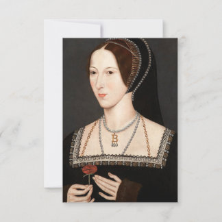 Anne Boleyn Tudor Queen Hever Castle Thank You Card