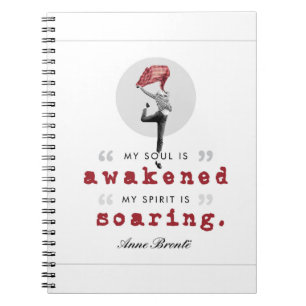 Anne Bronte Poem Quote - My Soul is Awakened Notebook