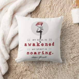 Anne Bronte Poem Quote - My Soul is Awakened Throw Pillow