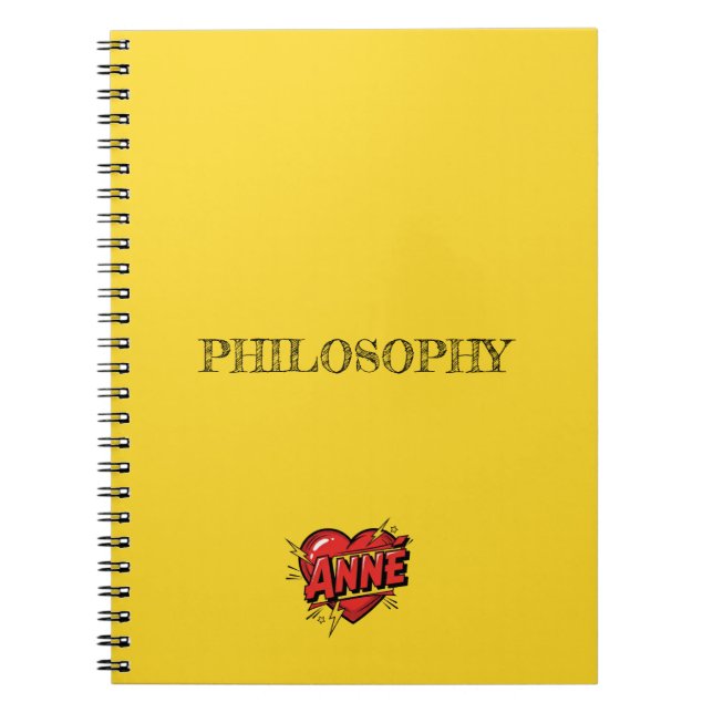 Anne Heart Yellow Notebook (Front)