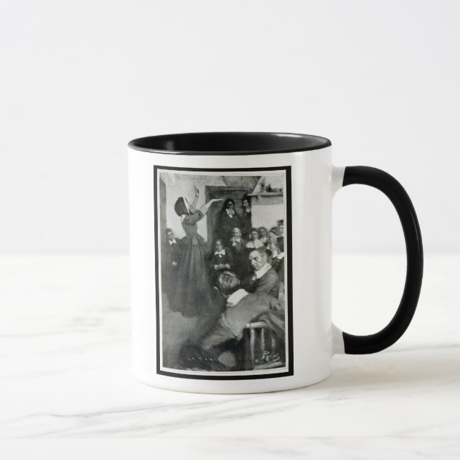 Anne Hutchinson Preaching in her House in Boston Mug (Right)