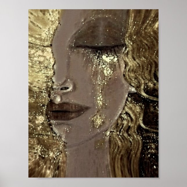 Anne Marie Zilberman / Woman with a Gold Tear Poster (Front)
