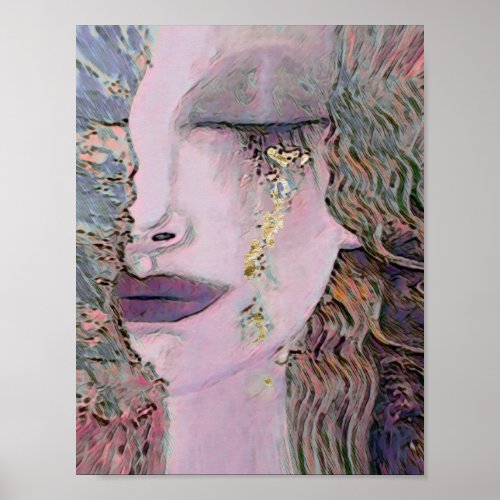 Anne Marie Zilberman  Woman with a Gold Tear Poster