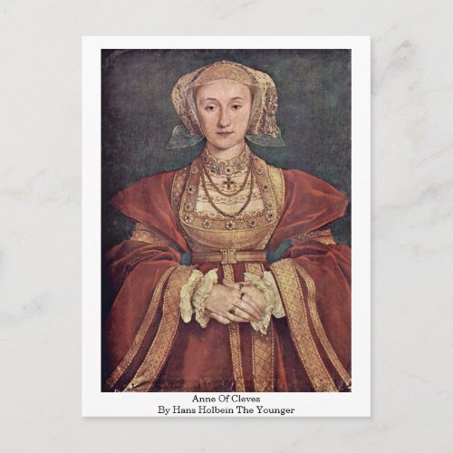 Anne Of Cleves By Hans Holbein The Younger Postcard
