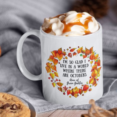 Anne of Green Gables Autumn Octobers Bookworm Fall Coffee Mug