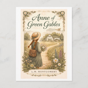 Anne of Green Gables Book Cover Postcard