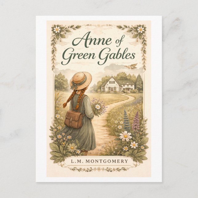 Anne of Green Gables Book Cover Postcard (Front)
